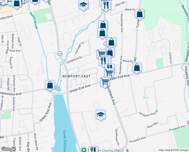 map of restaurants, bars, coffee shops, grocery stores, and more near 37 Continental Drive in Middletown