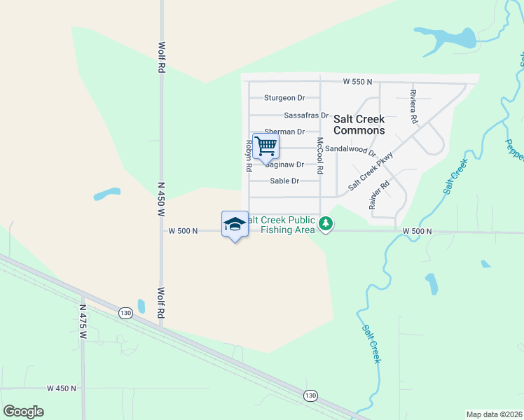 map of restaurants, bars, coffee shops, grocery stores, and more near 423 Sequoia Drive in Valparaiso