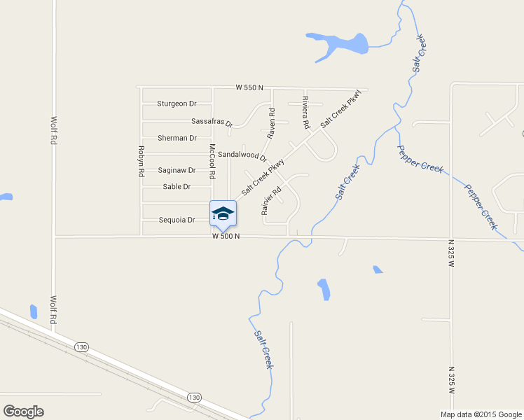 map of restaurants, bars, coffee shops, grocery stores, and more near 383 Rainier Road in Valparaiso