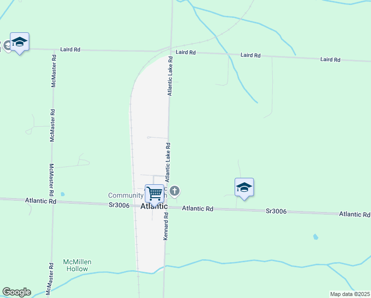 map of restaurants, bars, coffee shops, grocery stores, and more near 3700 Atlantic Lake Road in Hartstown