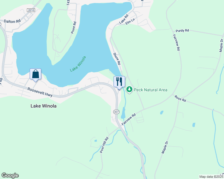 map of restaurants, bars, coffee shops, grocery stores, and more near in Factoryville