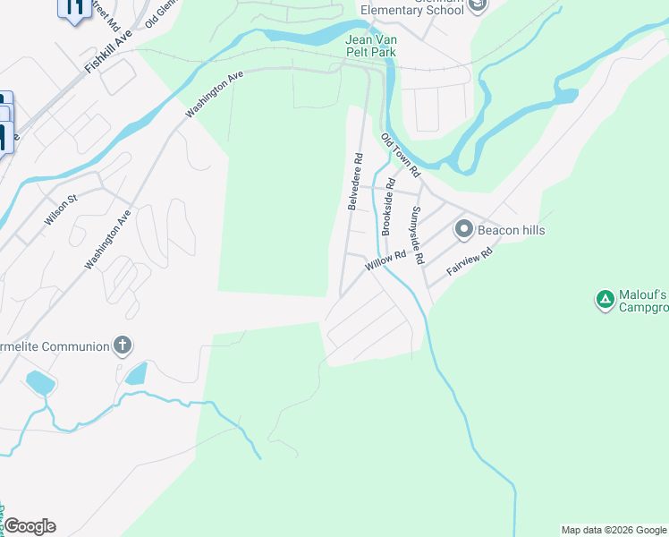 map of restaurants, bars, coffee shops, grocery stores, and more near 210 Belvedere Road in Beacon