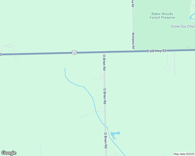 map of restaurants, bars, coffee shops, grocery stores, and more near 14719 O Brien Road in Minooka