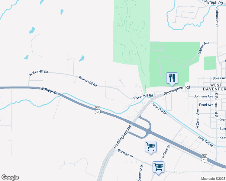 map of restaurants, bars, coffee shops, grocery stores, and more near 4824 Boies Ave in Davenport