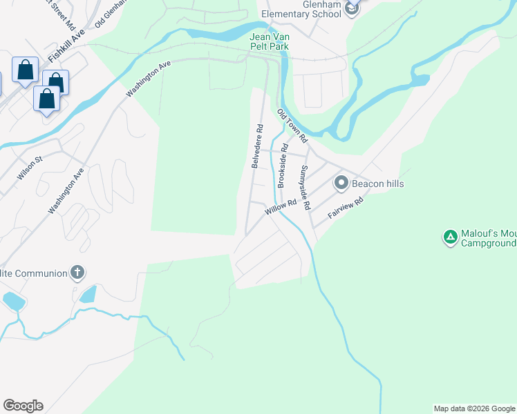 map of restaurants, bars, coffee shops, grocery stores, and more near 7 Pineview Road in Beacon