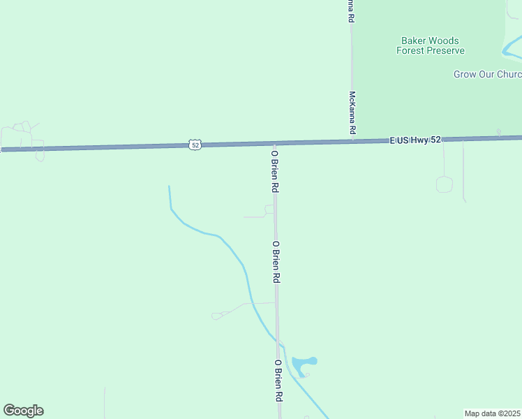map of restaurants, bars, coffee shops, grocery stores, and more near 14719 O Brien Road in Minooka
