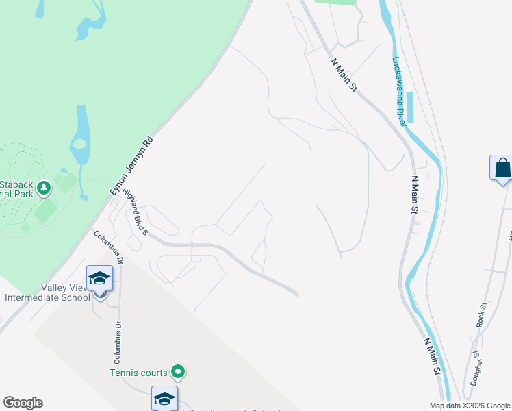 map of restaurants, bars, coffee shops, grocery stores, and more near in Archbald