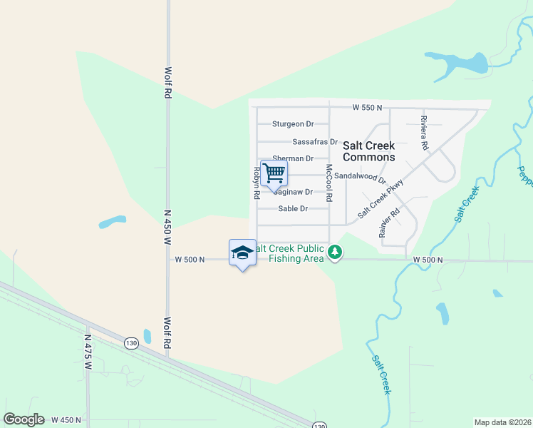 map of restaurants, bars, coffee shops, grocery stores, and more near 424A Sable Drive in Valparaiso
