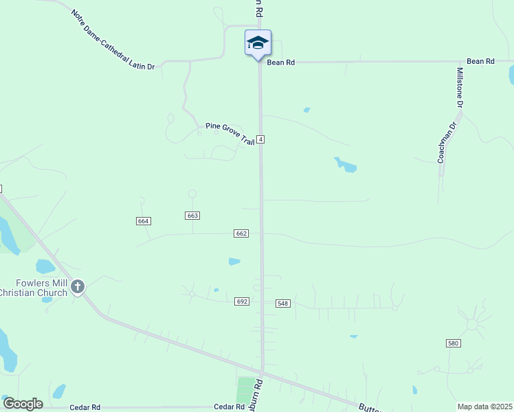 map of restaurants, bars, coffee shops, grocery stores, and more near 13180 Auburn Road in Chardon