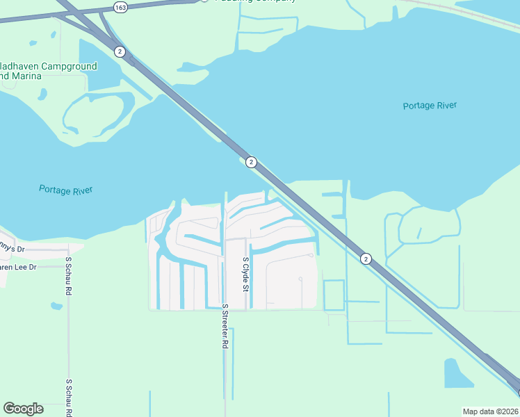 map of restaurants, bars, coffee shops, grocery stores, and more near 2885 West Rising Sun Road in Port Clinton