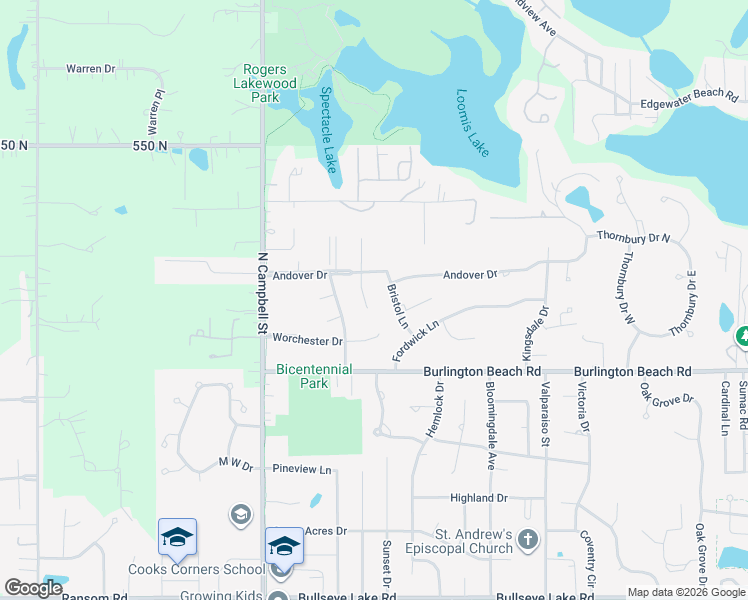 map of restaurants, bars, coffee shops, grocery stores, and more near 4504 Rutland Road in Valparaiso
