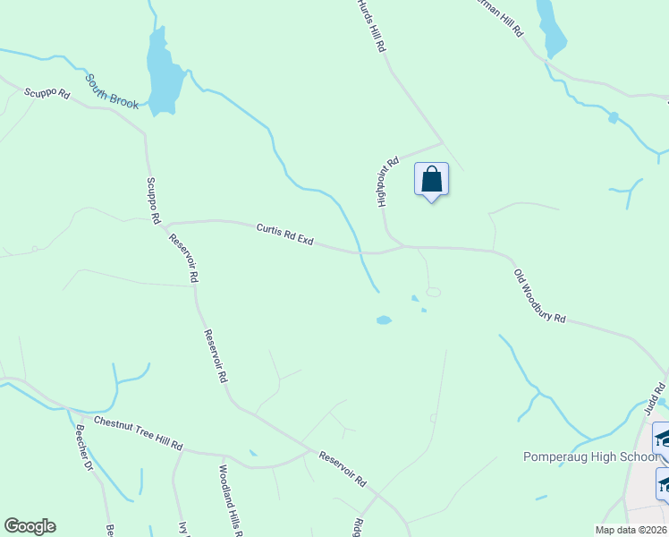 map of restaurants, bars, coffee shops, grocery stores, and more near 505 Old Woodbury Road in Southbury