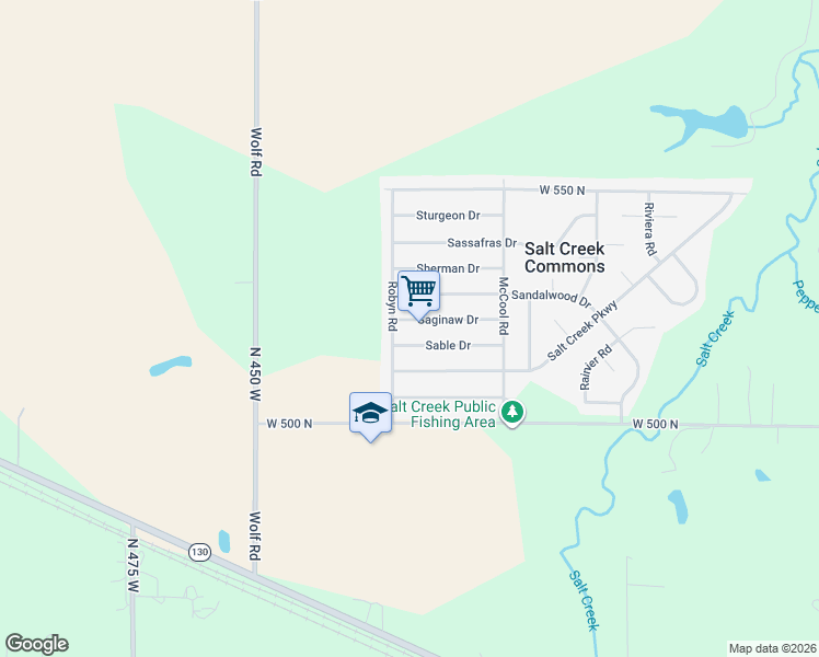 map of restaurants, bars, coffee shops, grocery stores, and more near 424A Sable Drive in Valparaiso