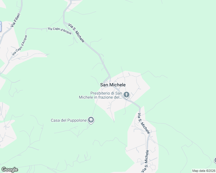 map of restaurants, bars, coffee shops, grocery stores, and more near 15 Strada San Michele in Provincia di Frosinone