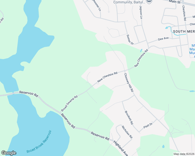 map of restaurants, bars, coffee shops, grocery stores, and more near 261 New Cheshire Road in Wallingford