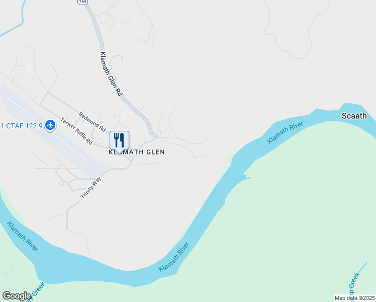 map of restaurants, bars, coffee shops, grocery stores, and more near 151 Blake Rd in Klamath