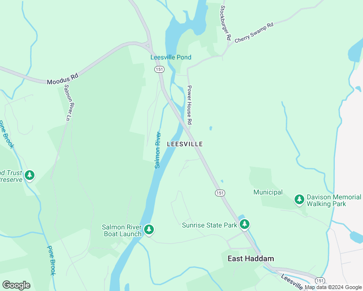 map of restaurants, bars, coffee shops, grocery stores, and more near 173 Leesville Road in East Haddam