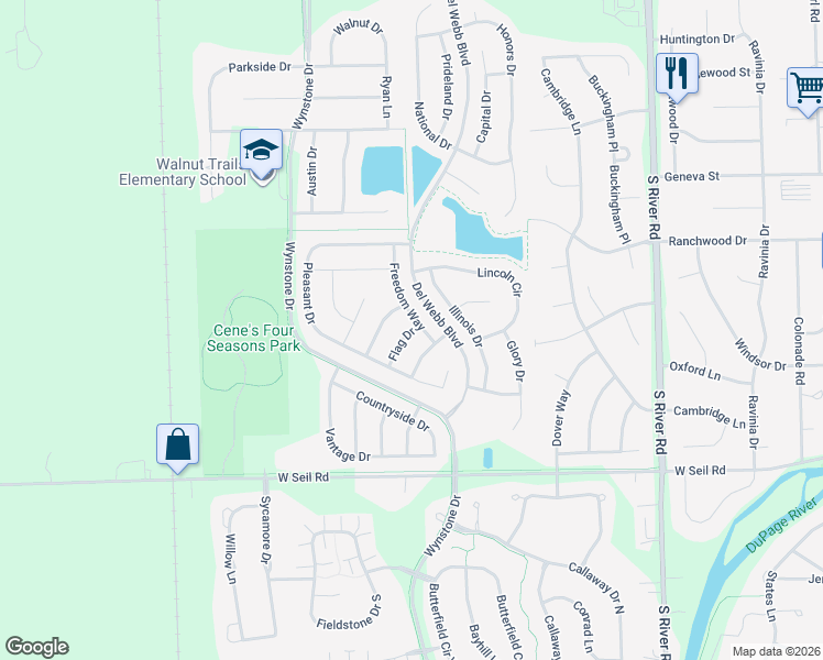 map of restaurants, bars, coffee shops, grocery stores, and more near 632 Flag Drive in Shorewood