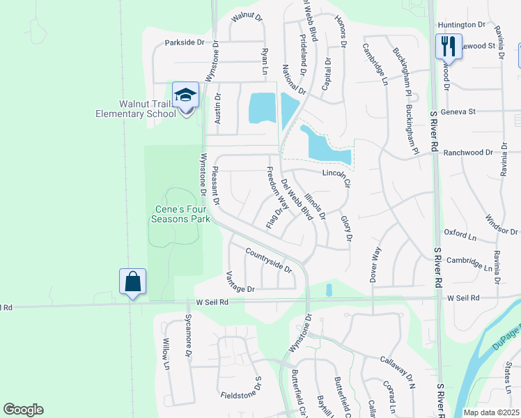 map of restaurants, bars, coffee shops, grocery stores, and more near 634 Americana Dr in Shorewood