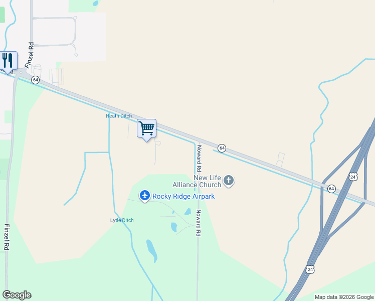 map of restaurants, bars, coffee shops, grocery stores, and more near 9101 Waterville Swanton Road in Waterville