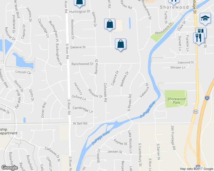 map of restaurants, bars, coffee shops, grocery stores, and more near 912 Colonade Road in Shorewood