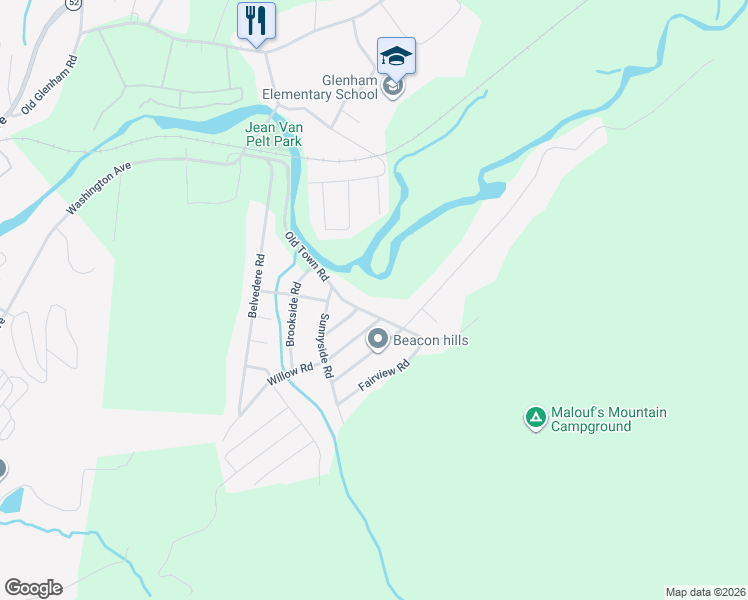 map of restaurants, bars, coffee shops, grocery stores, and more near 27 Old Town Road in Beacon