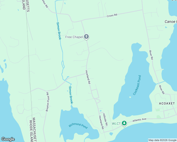 map of restaurants, bars, coffee shops, grocery stores, and more near 130 Howland Road in Westport