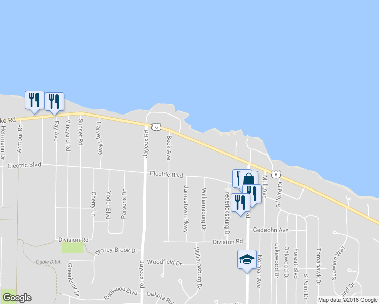 map of restaurants, bars, coffee shops, grocery stores, and more near 32197 Lake Road in Avon Lake