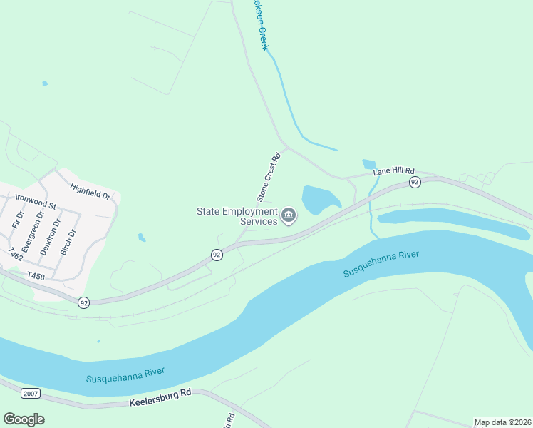 map of restaurants, bars, coffee shops, grocery stores, and more near 8 Stone Crest Ln in Tunkhannock
