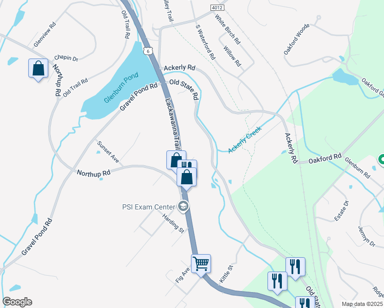 map of restaurants, bars, coffee shops, grocery stores, and more near 15 Glenn Ave in Clarks Summit