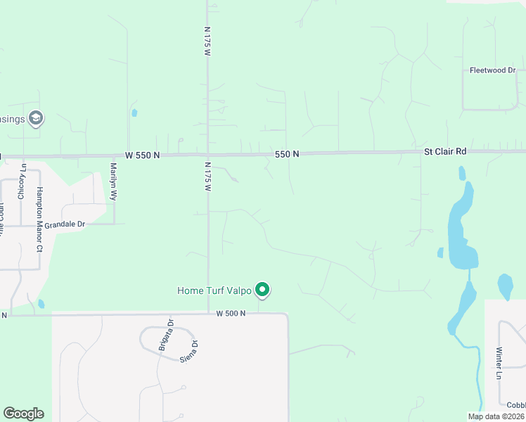 map of restaurants, bars, coffee shops, grocery stores, and more near 161 Kinsale Avenue in Valparaiso