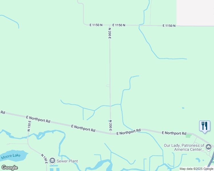 map of restaurants, bars, coffee shops, grocery stores, and more near 11057 North 200 East in Rome City