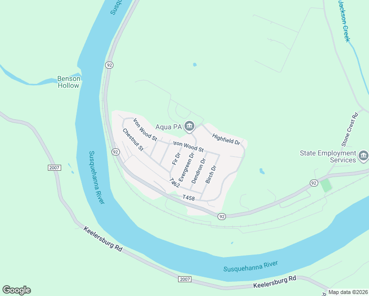 map of restaurants, bars, coffee shops, grocery stores, and more near 14 Fir Drive in Tunkhannock