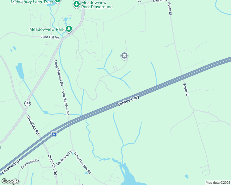 map of restaurants, bars, coffee shops, grocery stores, and more near 34 Highridge Road in Middlebury