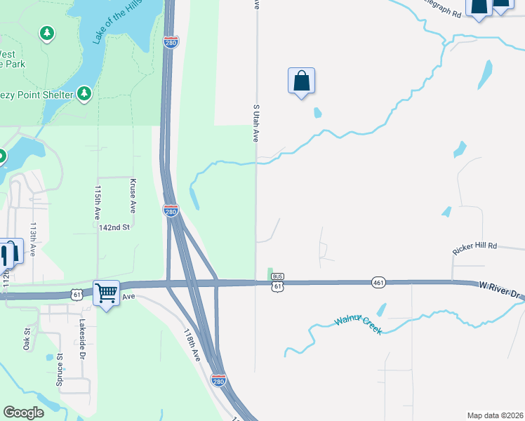 map of restaurants, bars, coffee shops, grocery stores, and more near 708-744 South Utah Avenue in Davenport