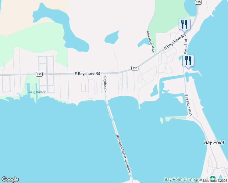 map of restaurants, bars, coffee shops, grocery stores, and more near 2133 Gaydos Drive in Lakeside Marblehead