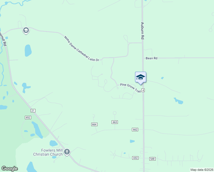 map of restaurants, bars, coffee shops, grocery stores, and more near 10980 Pine Grove Trail in Chardon