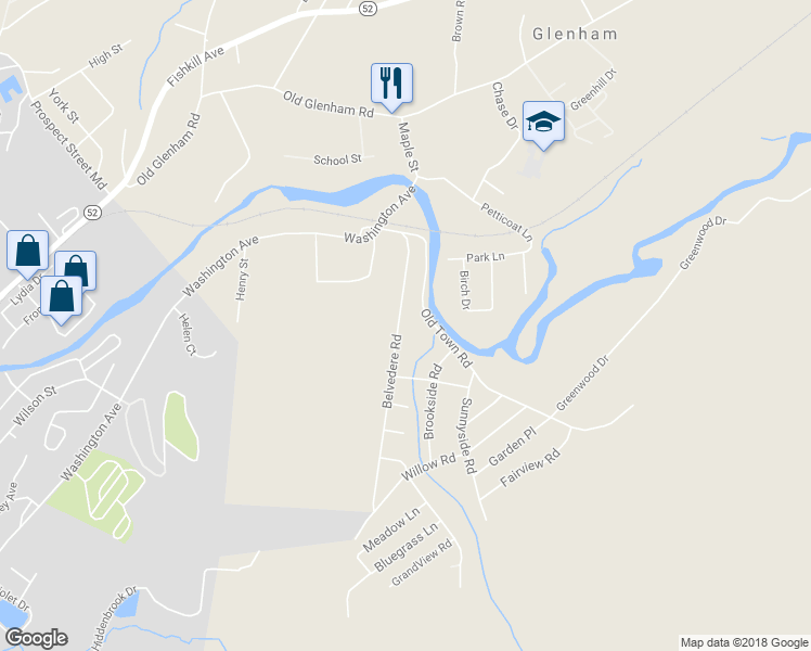 map of restaurants, bars, coffee shops, grocery stores, and more near 137 Belvedere Road in Beacon