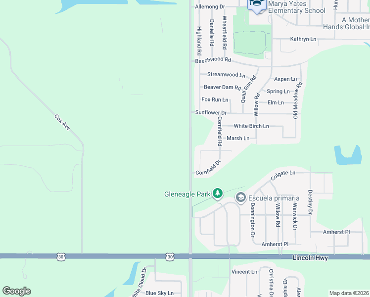 map of restaurants, bars, coffee shops, grocery stores, and more near 20704 South Ridgeland Avenue in Frankfort