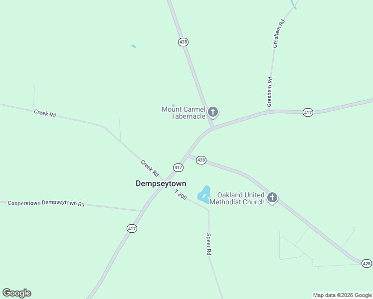 map of restaurants, bars, coffee shops, grocery stores, and more near Highway 417 in Cooperstown