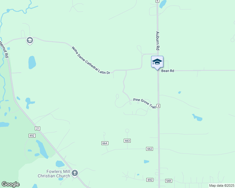map of restaurants, bars, coffee shops, grocery stores, and more near 10950 Pine Grove Trail in Chardon