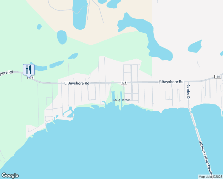 map of restaurants, bars, coffee shops, grocery stores, and more near 9888 East Bayshore Road in Lakeside Marblehead