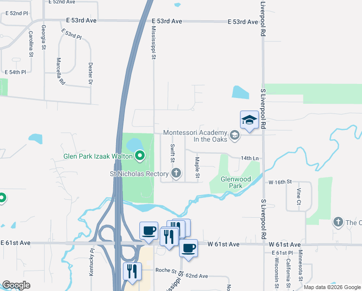 map of restaurants, bars, coffee shops, grocery stores, and more near 1409 Alabama St in Hobart