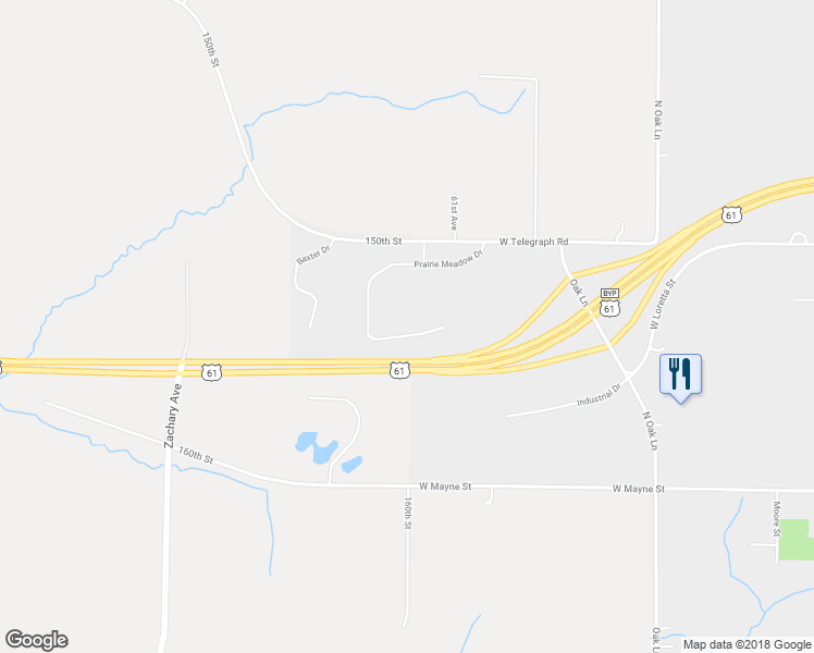 map of restaurants, bars, coffee shops, grocery stores, and more near 609 Prairie Meadow Drive in Blue Grass