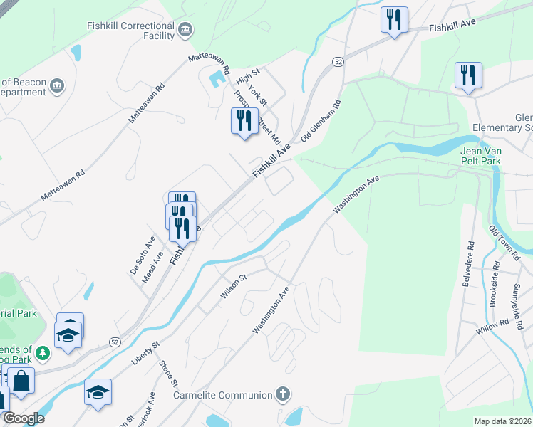 map of restaurants, bars, coffee shops, grocery stores, and more near 68 Mason Circle in Beacon