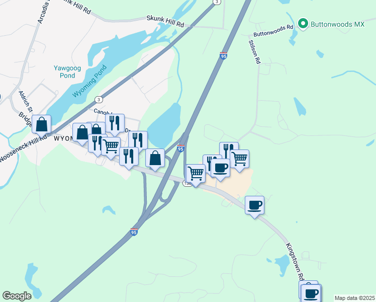 map of restaurants, bars, coffee shops, grocery stores, and more near 87 Kingstown Road in Richmond