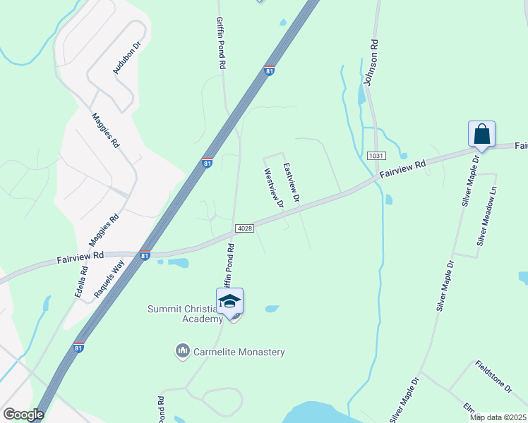 map of restaurants, bars, coffee shops, grocery stores, and more near 1307 Fairview Road in Clarks Summit