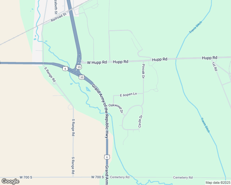 map of restaurants, bars, coffee shops, grocery stores, and more near 6499 West Oak Drive in La Porte