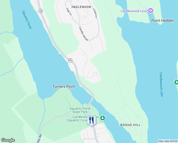 map of restaurants, bars, coffee shops, grocery stores, and more near 45 Inglenook Road B in New Fairfield