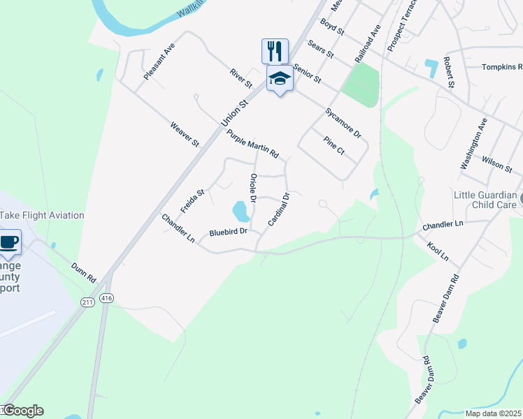 map of restaurants, bars, coffee shops, grocery stores, and more near 140 Blackbird Lane in Montgomery